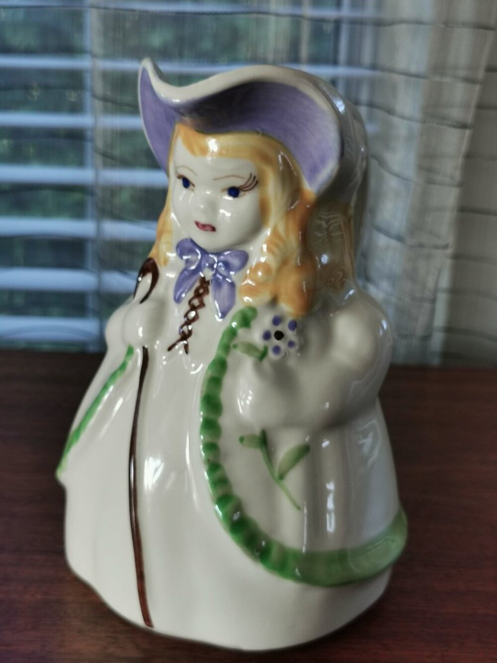 Shawnee Pottery Bo Peep Pitcher, Ceramic VTG Jug 8.25 signed